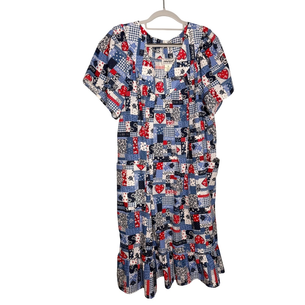 Vintage Anthony Richards Patchwork Nightgown Cott… - image 1